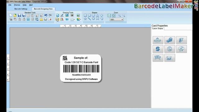 Understand how to create and print barcode label using Code 128 SET C Barcode Font