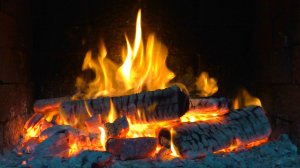 Уютный камин. Приятные звуки костра