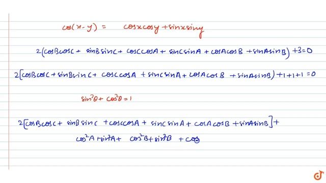 `cos(B-C)+cos(C-A)+cos(A-B)=-3/2` is true if and only if смотреть онлайн