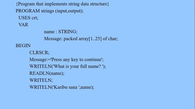 Computer Structured Programming In C and Pascal (Part 23 of 37) | String Data Structure