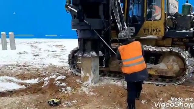 испытание свай  с 120.35 отказомером