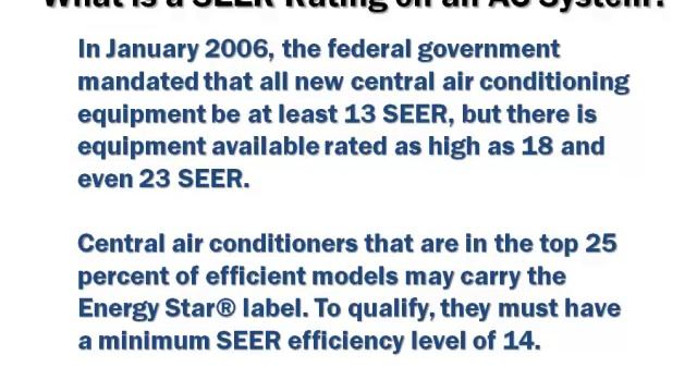What is an air condition system SEER rating and is it important to my energy bill in Tampa?