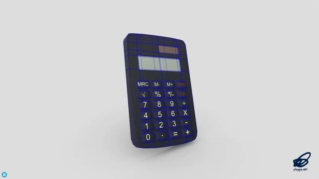 Calculator - low poly PBR 3d model смотреть онлайн
