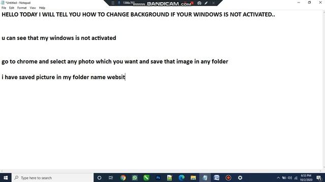 How to change the wallpaper if your windows is not activated