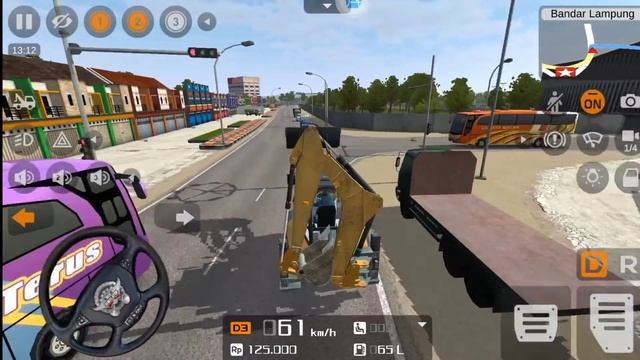 JCB Backhoe Loader Driving - Bus Simulator Indonesia -bussid - bast Android Gameplay