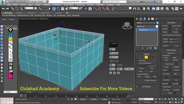 48(5) - Edit Border | Edit Poly | 3D Max Full Modeling Tutorials in Hindi | Urdu