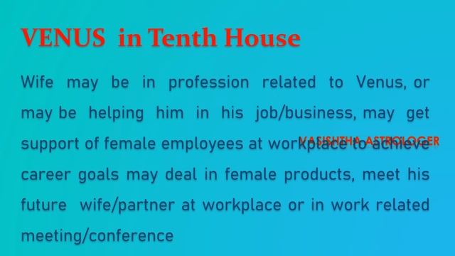 Venus in 10th House in Birth Chart Venus in 10th house Venus in Vedic Astrology Classes - 98 смотреть онлайн