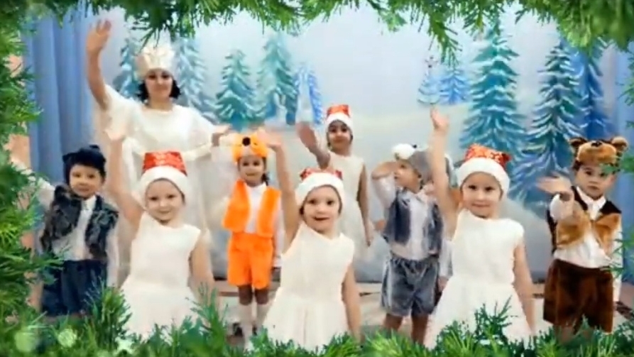 Мини-сценка для детского сада В зимнем лесу