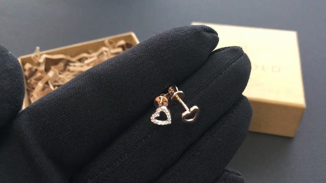 ! Пуссеты 095460 из красного золота 585 пробы с фианитами смотреть онлайн