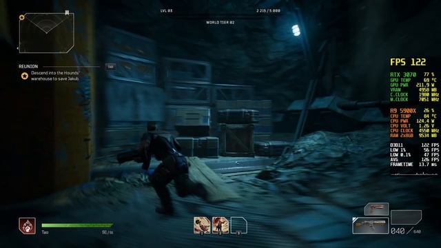 Outriders RTX 3070 + R9 5900X | 1080p Ultra Settings