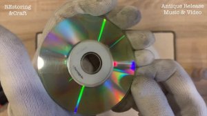 Полировка CD диска двумя пастами. Polishing a CD with two pastes.