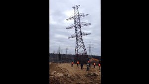 Красивый демонтаж опоры 400 ой