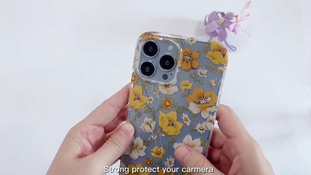 Customizable Pattern Hard Shell PC Color Shockproof Transparent Imd Flower Phone Case For iPhone смотреть онлайн