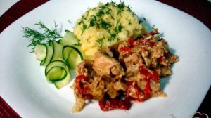 Куриное мясо с овощами