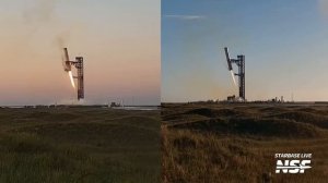 Сравнение ловлей ускорителя 5й и 7й полёт Starship