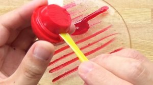 Satisfying Slime Coloring with Makeup! Mixing Eyeshadow & Lipstick into Clear Slime! #1
