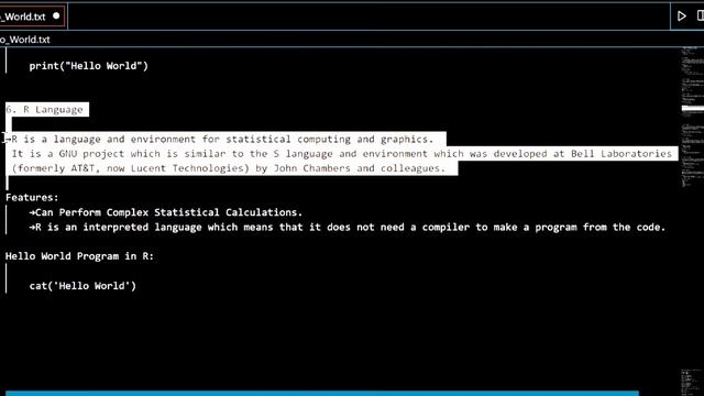 Writing "Hello, World" in Different Programming Languages | Top 10 Coding Language | Features & Cod