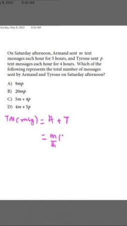 #Shorts #StudyPrep Math Practice Test 1.3