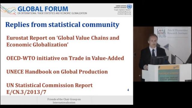 Eurostat Seminar on Globalisation - Ronald Jansen, Chief of UN Trade Statistics branch смотреть онлайн