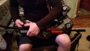 Сайга 410 к-02 стрельба со сложеным прикладом без переделок