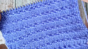 Уютный и очень простой узор: дорожки с протяжками.