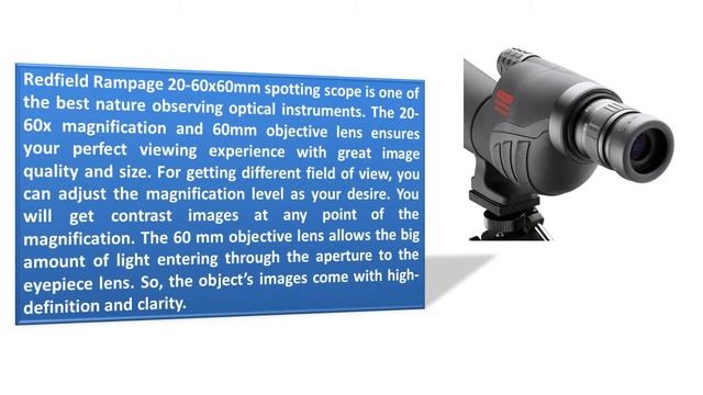 Redfield Rampage 20-60x60mm Spotting Scope Review | Best Spotting Scopes.