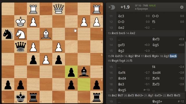 Разнос в Итальянской партии за 23 хода. Шахматы