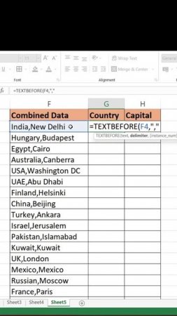 Microsoft Excel New Function Text After, Text Before and Text Split