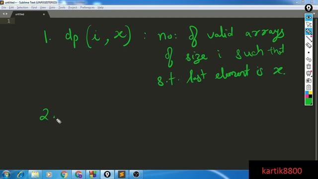 Dynamic Programming : Array Description