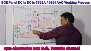 How to Work DC to DC ic With Circuit Diagram G5562A 6861AAQ BOE Panel Source PCB full Details