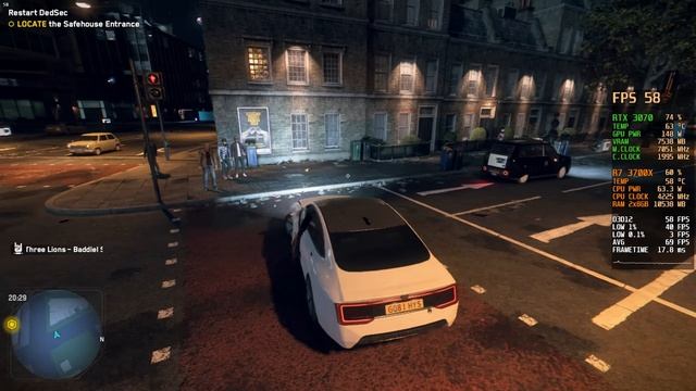 Watch Dogs Legion - RTX 3070 + Ryzen 3700X | 1080p Ultra Settings