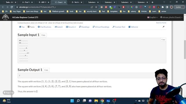 AtCoder Beginner Contest 275 | ABC-DEF | Counting Squares | Yet Another Recursive Function