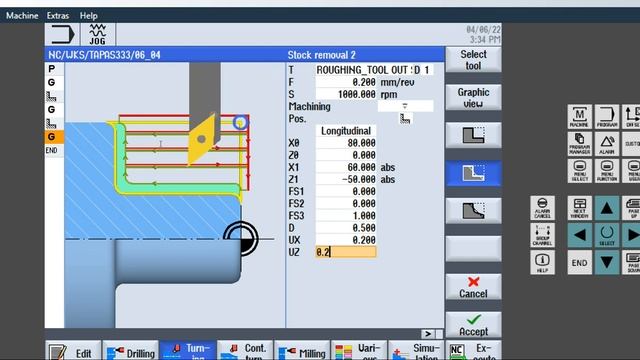 SIEMENS  SHOP TURN  PROGRAM  CYCLE PROGRAM  CNC