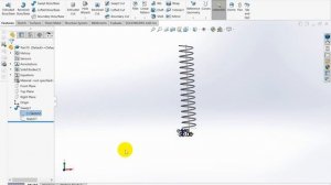 Variable size spring in SolidWorks