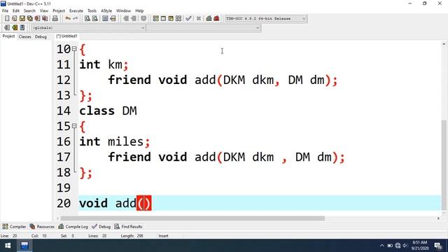 friend function in C++ смотреть онлайн