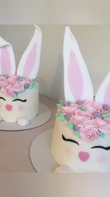 Bunny cake with ears🐰 #short #shorts #youtube #youtubeshorts #video #yummy #cake #girl #cute #like