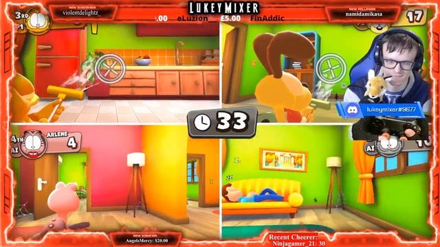 [PS4] Garfield Lasagna Party [Lasagna Challenge] Mini Games смотреть онлайн