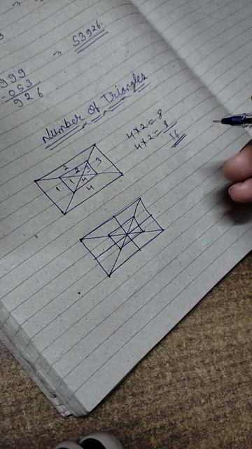 Counting Of Triangle 🔥🔥 #shorttrick