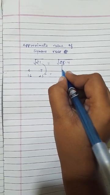 approximate value of square root.😊