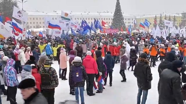 Акция в поддержку олимпийцев в Кирове. смотреть онлайн