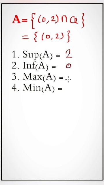 Supremum || Infimum || Maximum || Minimum || Maths shorts || CSIR NET