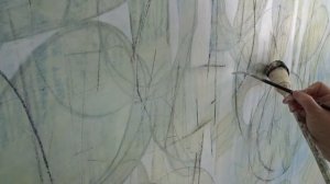 White noise, white silence. Painting in progress, by Jessica Langton. Part Two.