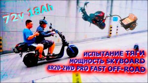 ПОЛНОПРИВОДНЫЙ ЭЛЕКТРОСКУТЕР 2021 72v 18Ah SKYBOARD BR20-2WD pro fast CITYCOCO 72v