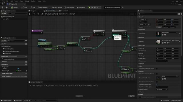 UE5: Building Structures - 2 Spline Walls Part 1