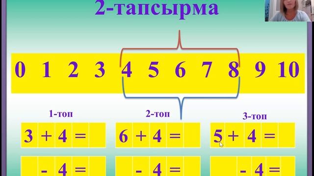 4 санын қосу және азайту Математика 1 сынып смотреть онлайн