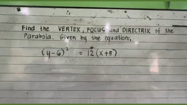 PARABOLA  PRE-CAL for STEM