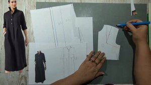 Моделирование. Платье с планкой на полочке и защипами. Выкройка № 1589.