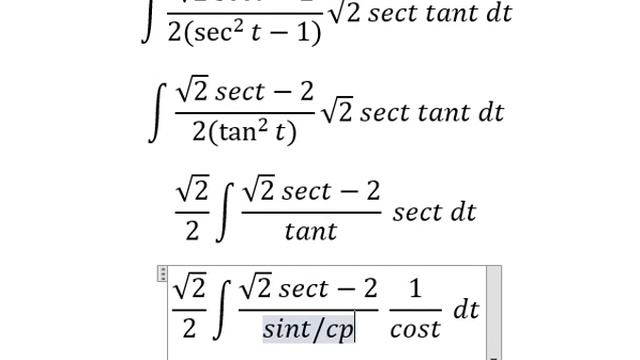Calculus Help: Integral ∫ (x-1)/(x^2+2x-1) dx - Integration by trigonometric substitution