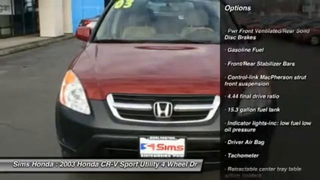 2003 Honda CR-V Burlington WA 1257A смотреть онлайн
