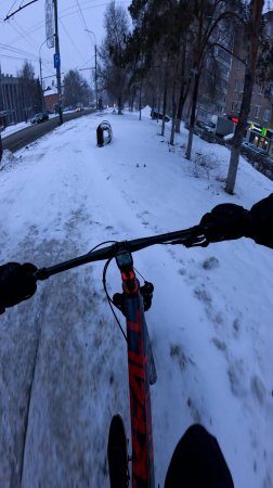 КАК Я ЕЗЖУ НА ВЕЛОСИПЕДЕ ЗИМОЙ